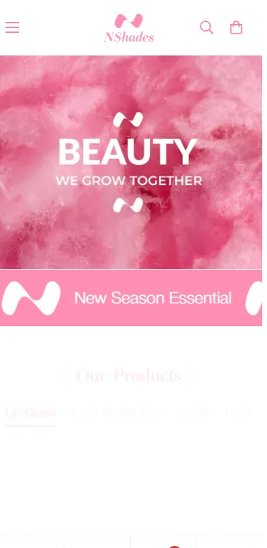 NShades website on a phone